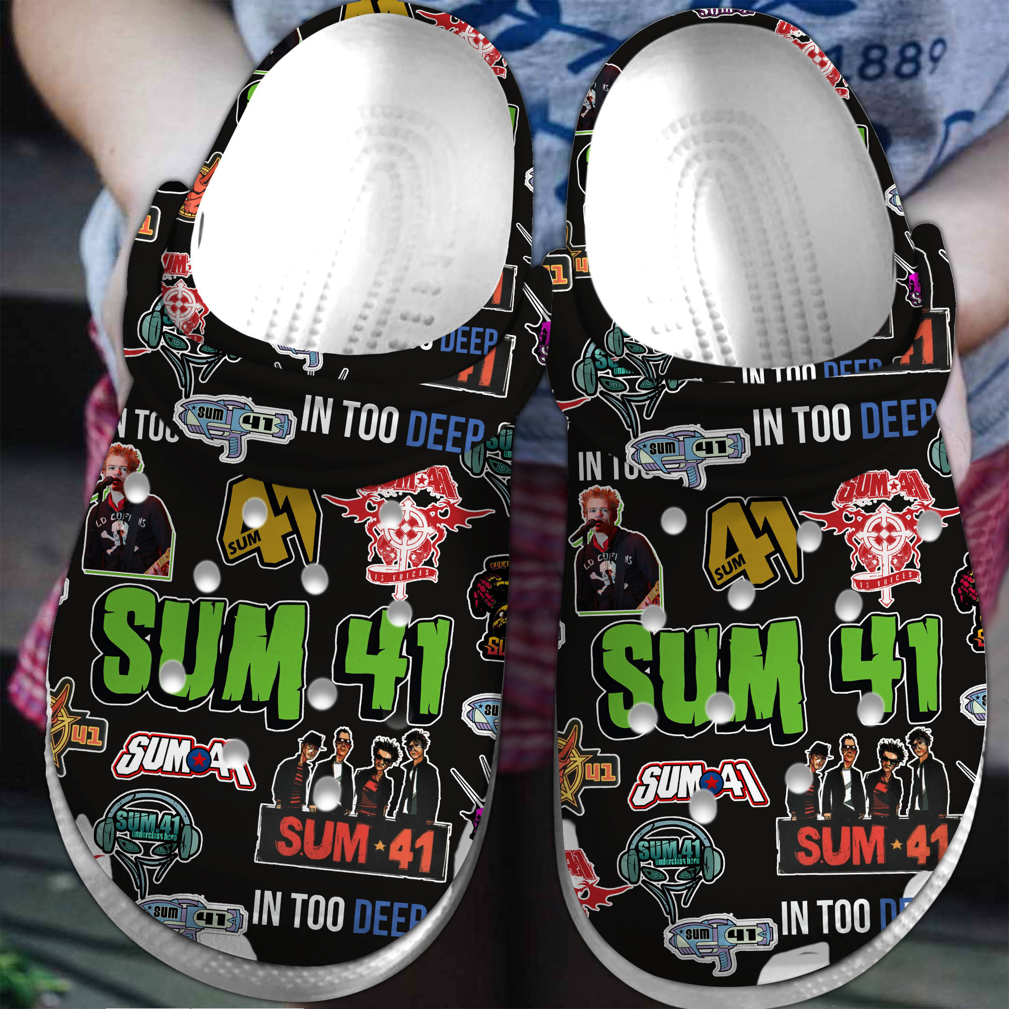 Sum 41 Music Crocs Crocband Clogs Shoes Comfortable For Men Women and Kids