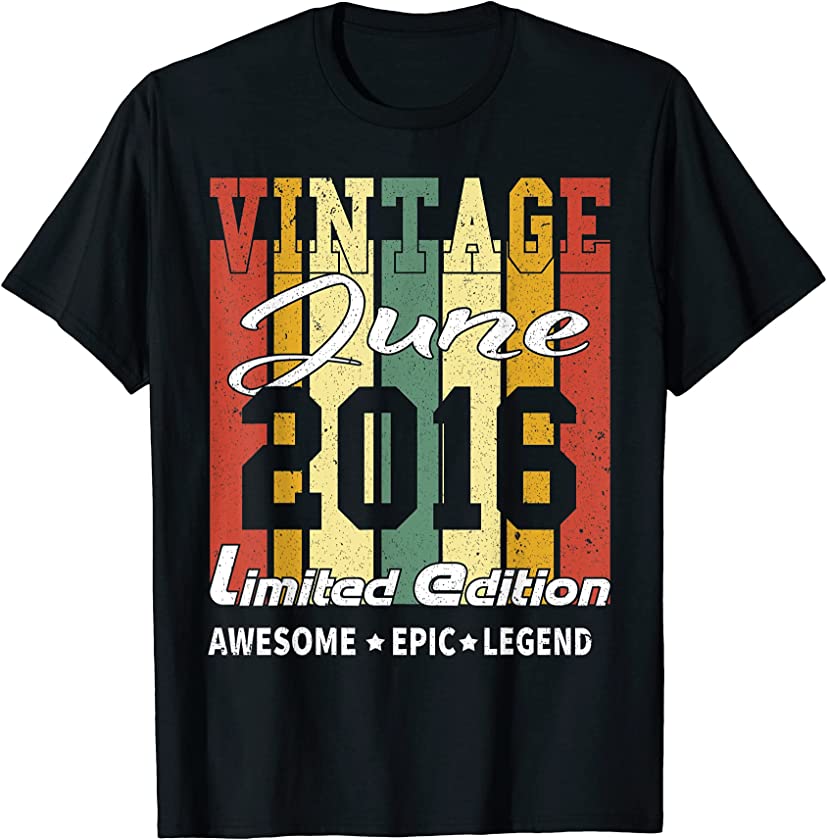 Vintage Limited Edition Birthday Decoration June 2016 T-Shirt