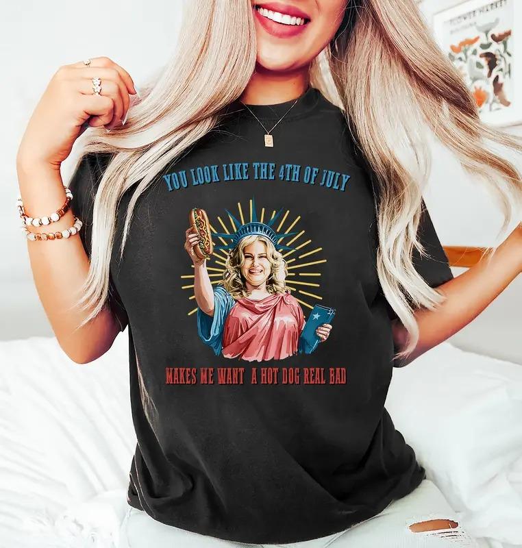 Comfort Color You Look Like The 4th Of July, Makes Me Want A Hot Dog Real Bad Shirt, Independence Day Tee, Funny 4th July Shirt, Hot Dog Lover Shirt, Shirt, T Shirt, Tee, comfort colors t shirt, graphic tees, comfort