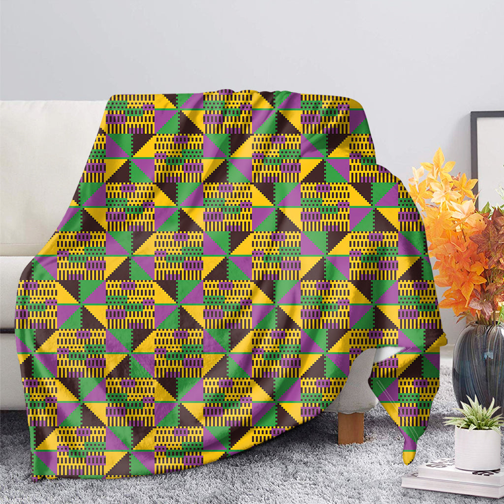 African Kente Pattern Print Blanket