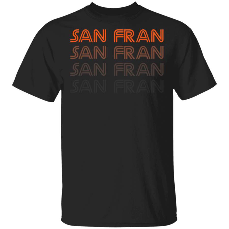 San Francisco Baseball Retro Style Color Fade Tshirt