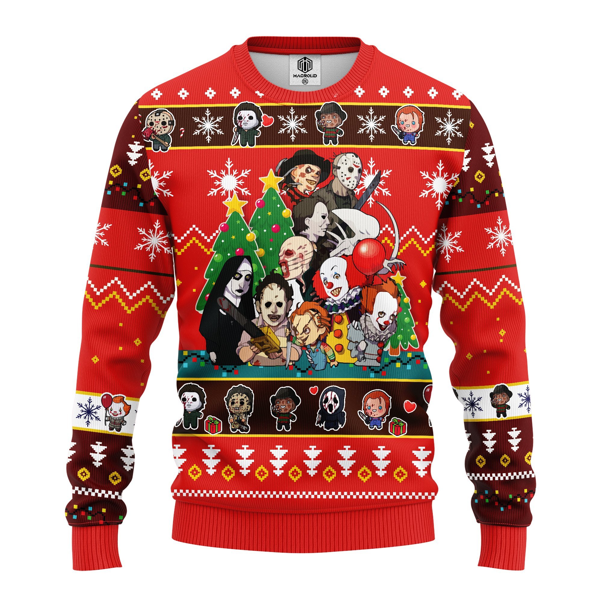 Horror Friends Ugly Christmas Sweater Amazing Gift Idea Thanksgiving Gift