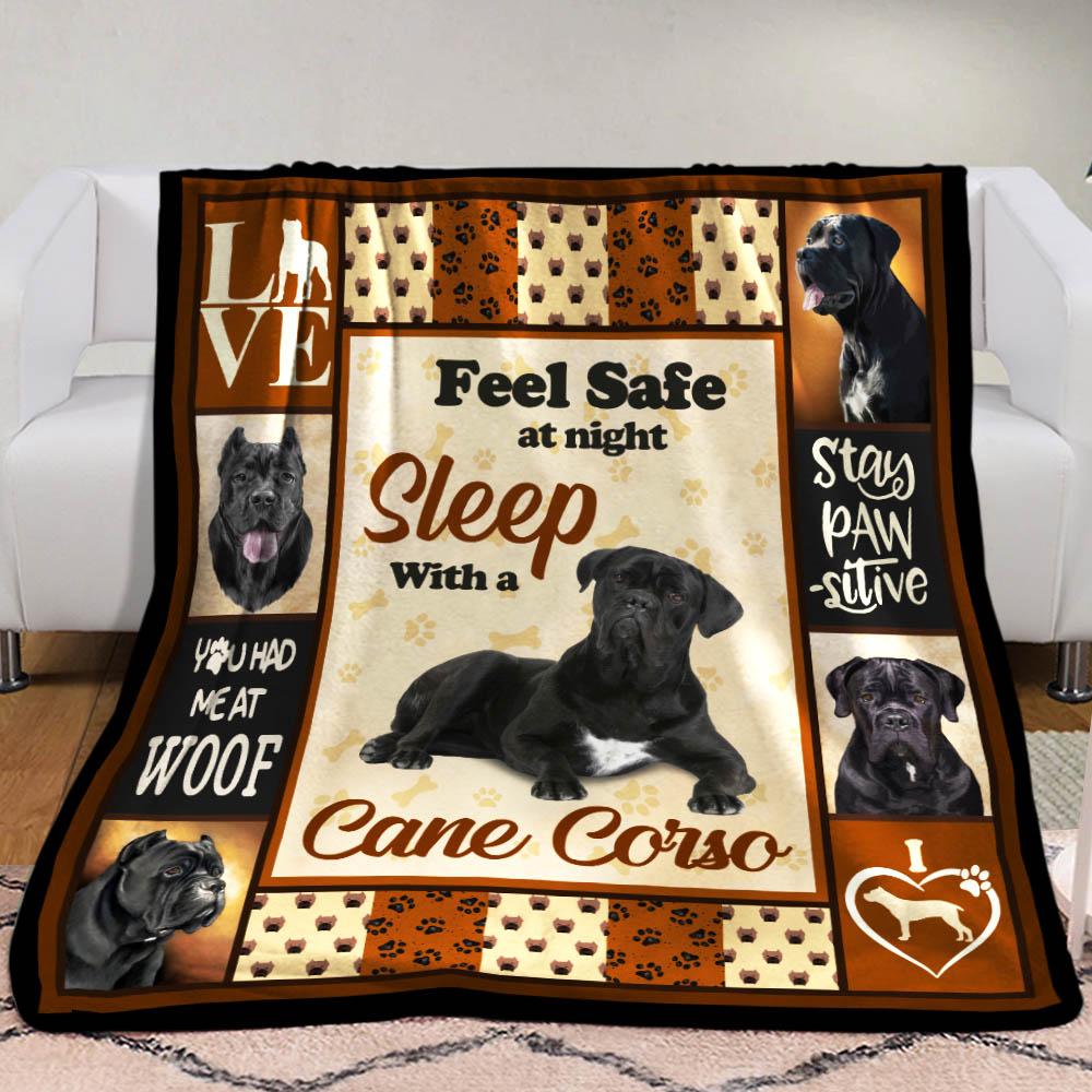 Cane Corso Dog Cane Corso Dog Fleece Blanket, Sherpa Blanket, Gift For Parent, Family Member, Friends Gift, Christmas Gift, Home Decor, Home Living-Up8