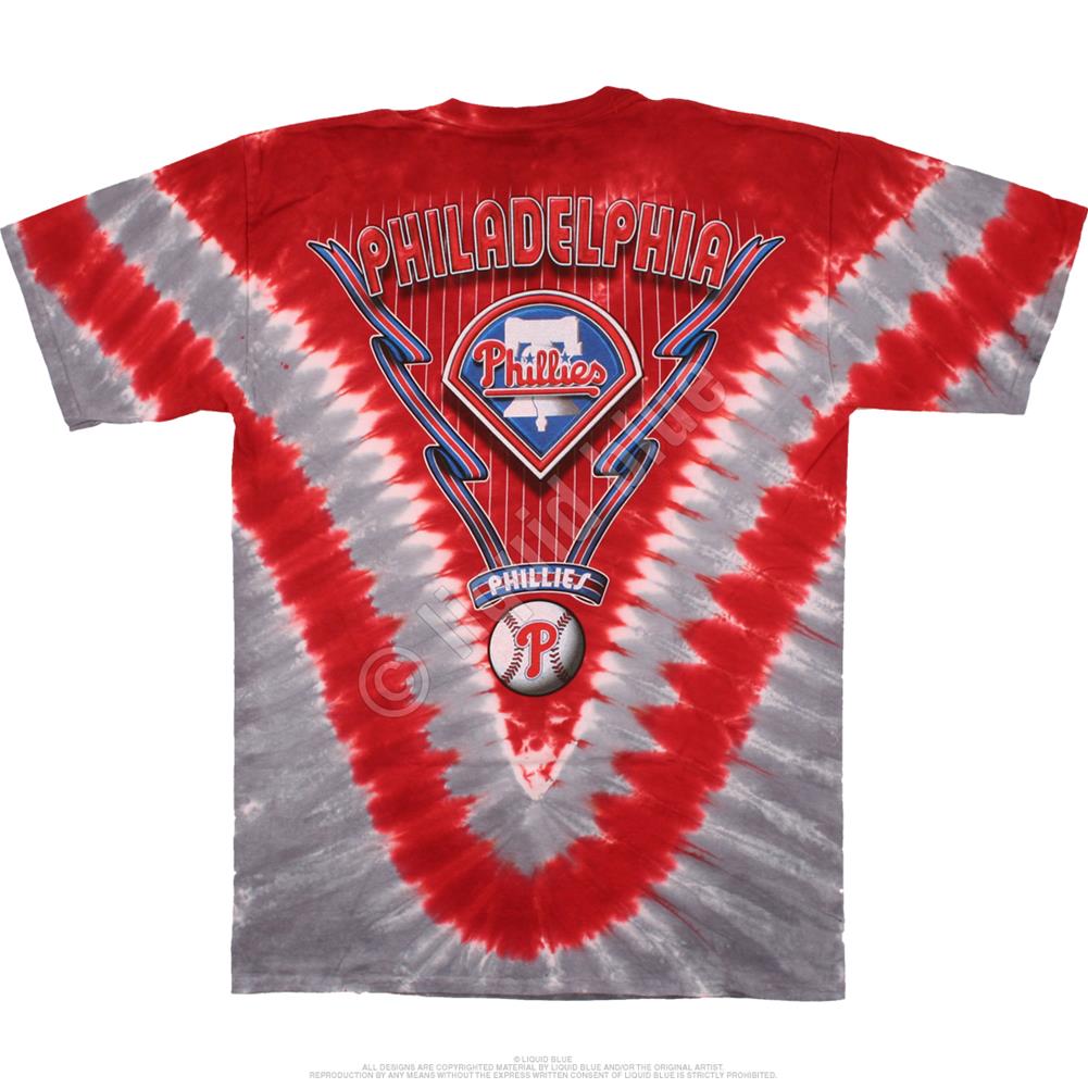 Philadelphia Phillies V Tie-Dye T-Shirt