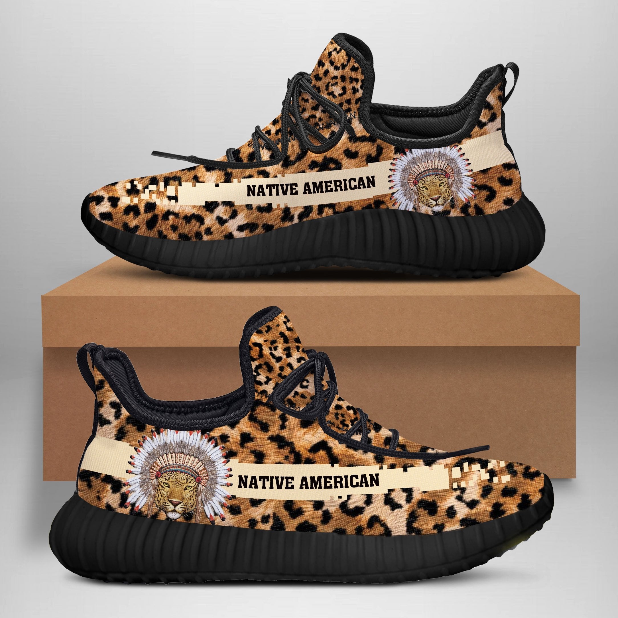 Welcomenative Leopard Shoes Native, 3D Shoes, All Over Print Shoes