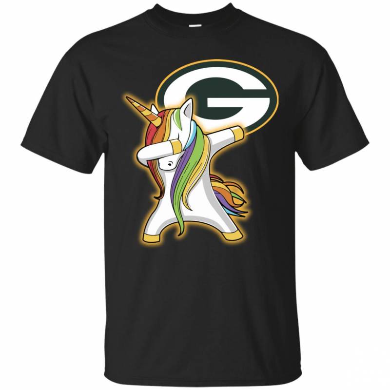 Green Bay Packers Footballl Dabbing Unicorn Long Sleeve Sweatshirts Hoodies T-shirt