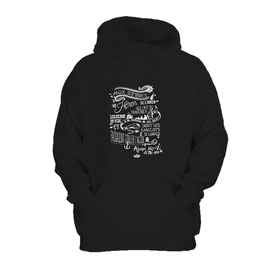 Naufrages Christmas Sailor Vintage Style Typography French Song Nautical Boat Fall Gift Hoodie