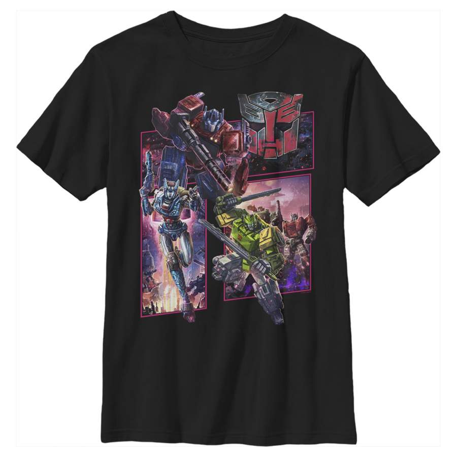 Transformers Boy’s Autobots Character Panels  T-Shirt