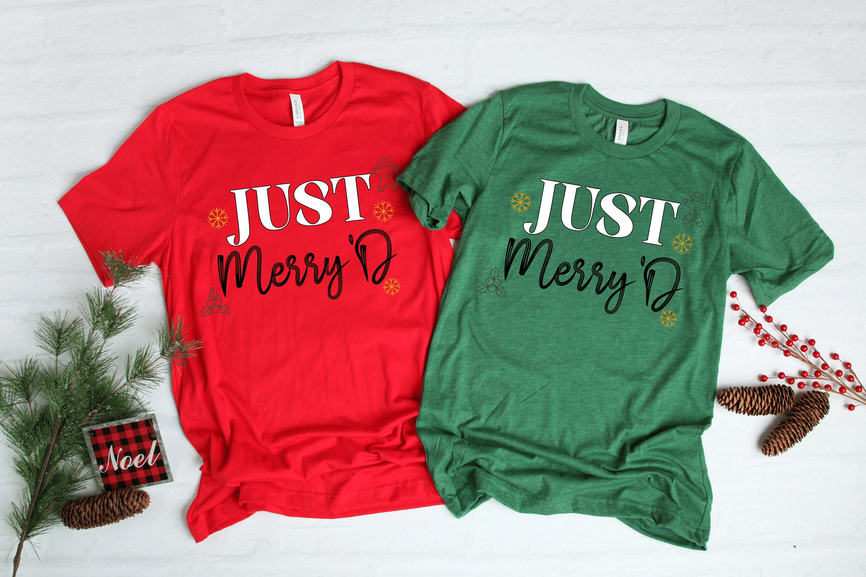 Couple Shirts Funny Just Merry’D Matching Couple, Valentine Gifts, Christmas Gift Graphic Unisex T Shirt, Sweatshirt, Hoodie Size S – 5Xl