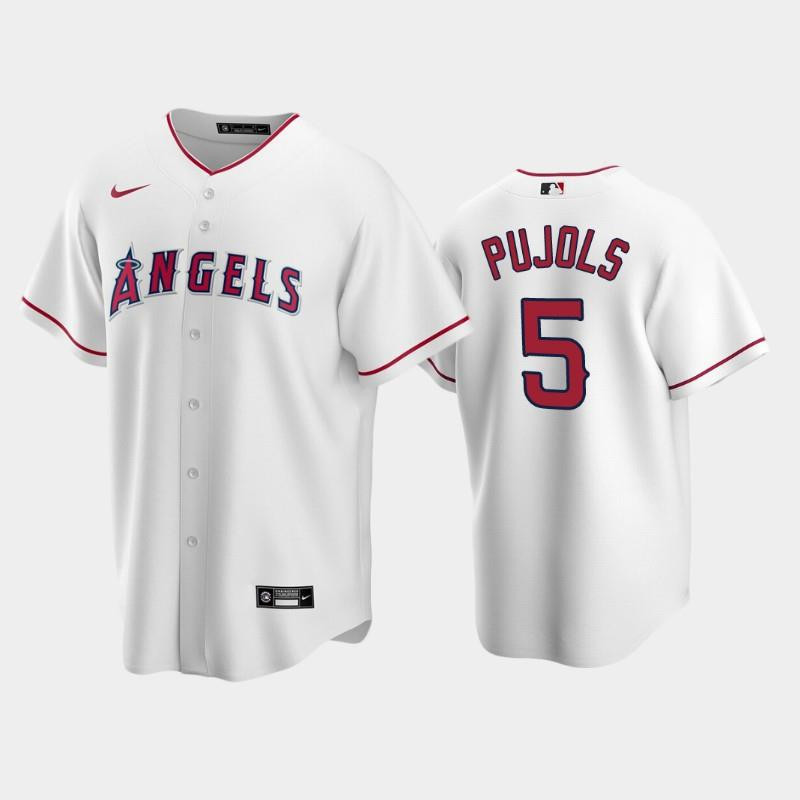 5 Albert Pujols White Los Angeles Angels Home Jersey