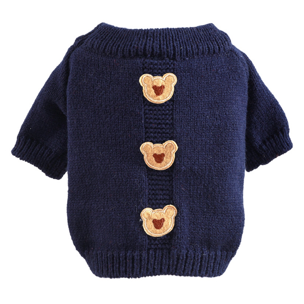 Warm Dog Sweater Cute Cookie Bear Pet Clothes Holiday Puppy Cat Jumpers Outfits New Year Clothing for Small Medium Large Dog alx