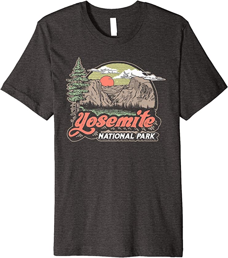 Vintage Yosemite National Park Retro Style Eighties 80s Premium T-Shirt