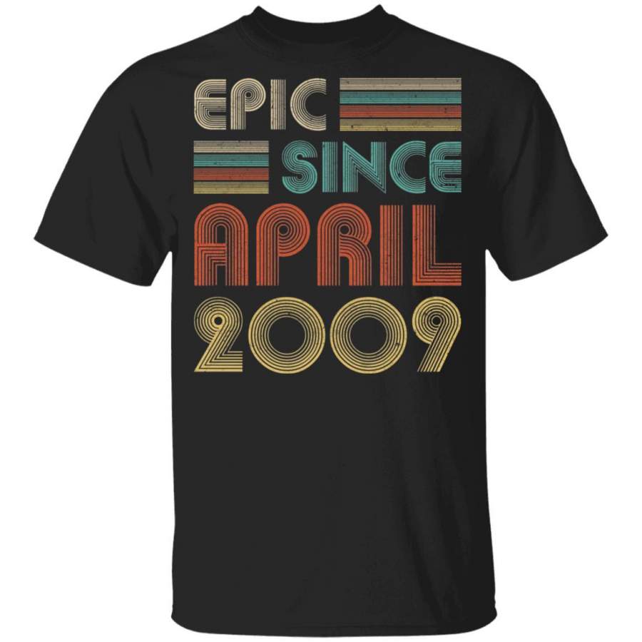 Epic Since April 2009 Vintage 11th Birthday Gifts Youth Shirt