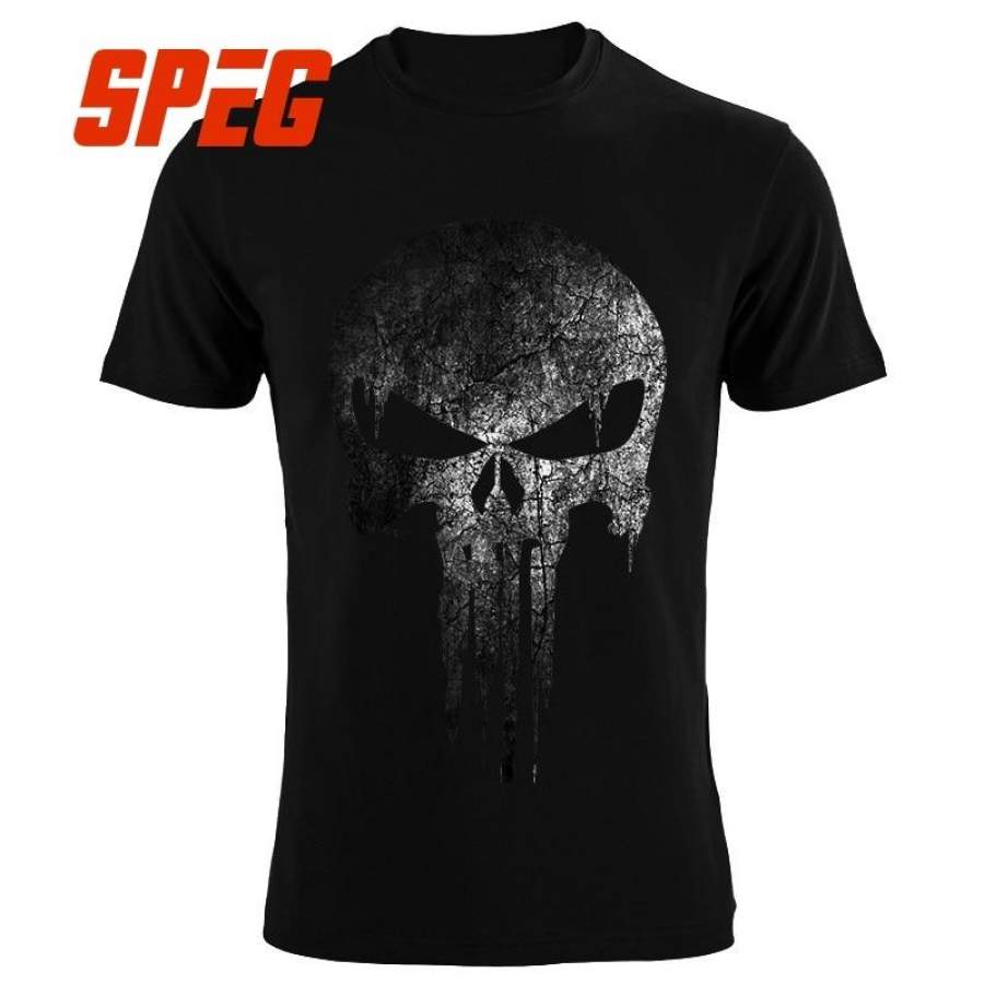 The Punisher Skull hip hop Supper Hero t shirts Men T-Shirt tops tees brand clothing mma pp fitness streetwear drake t shirts