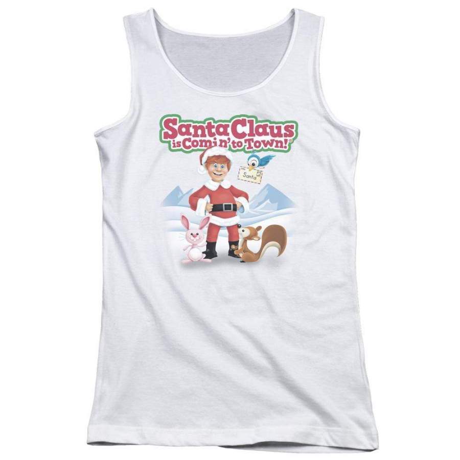 Santa Claus Is Comin to Town Animal Friends Juniors Tank