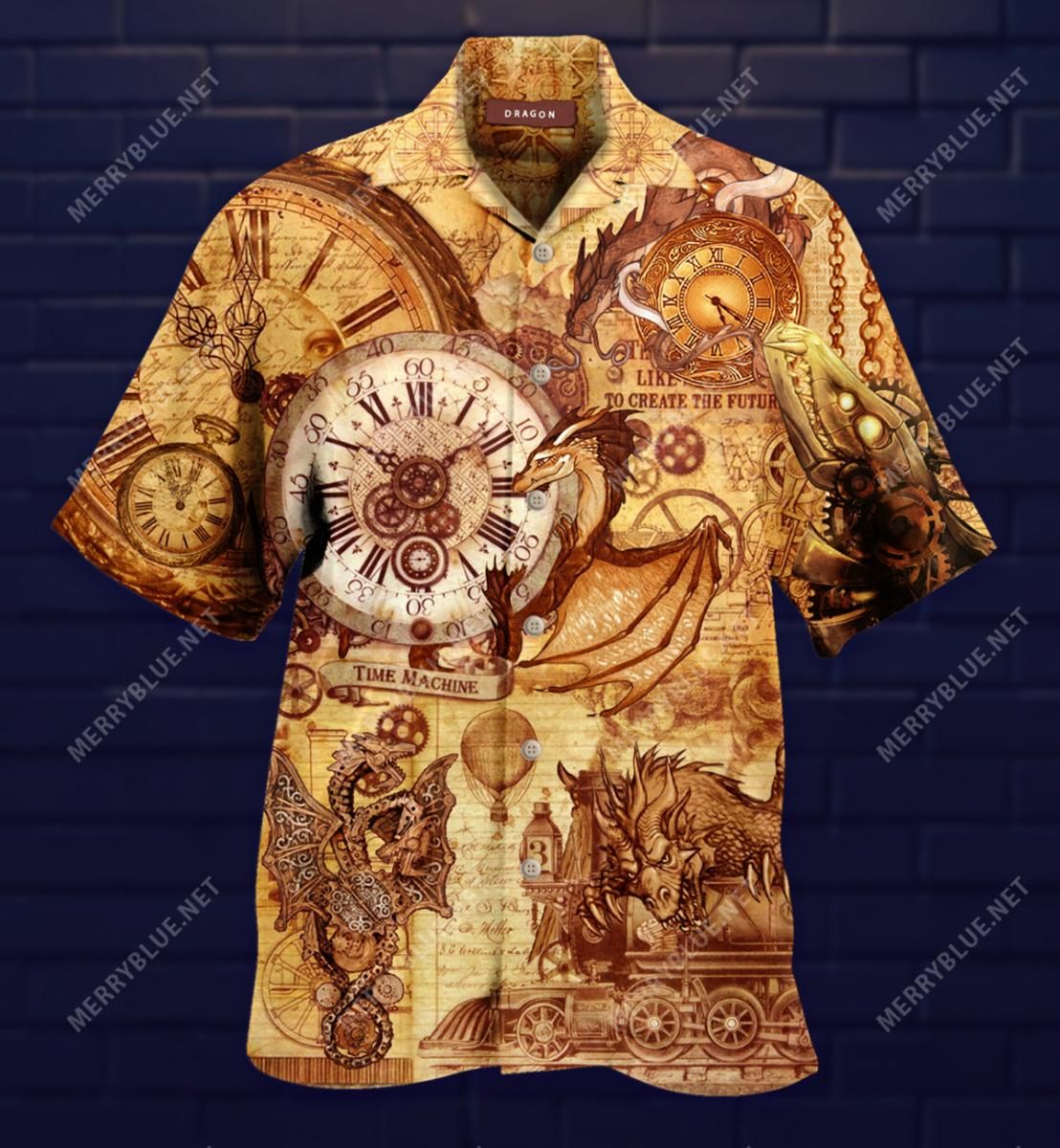 The Time Guardian Dragons Aloha Hawaiian Shirt Colorful Short Sleeve Summer Beach Casual Shirt For Men And Women