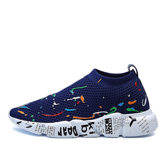 Graffiti Sneakers Damping Casual  Letters Printed Couple Shoes & Sneakers