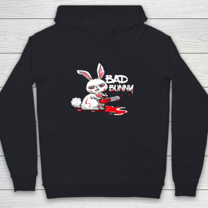 Bad Bunny Funny Horror Rabbit Halloween Gift Evil Youth Hoodie