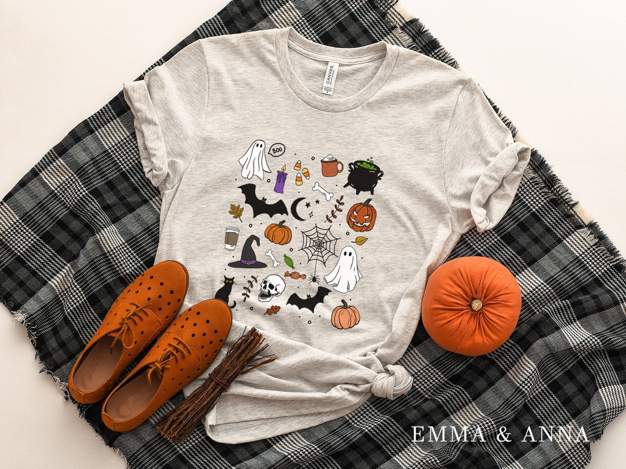 Halloween Shirt, Halloween Party Shirt, Cute Halloween T-Shirt, Halloween Shirt for Women, Fall Shirts, Pumpkin Shirt, Spooky Season Shirt Slaywomen Fashion