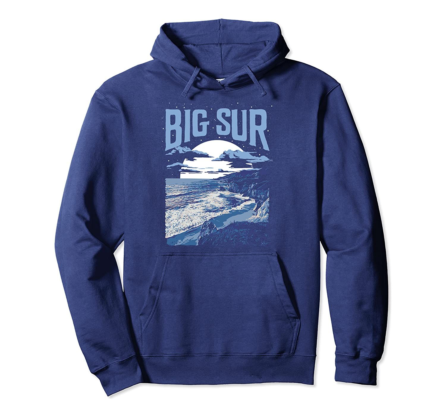 Big Sur California Beach At Night Vintage Vibe Graphic Pullover Hoodie, T-Shirt, Sweatshirt, Tank Top, Racerback, Dolman