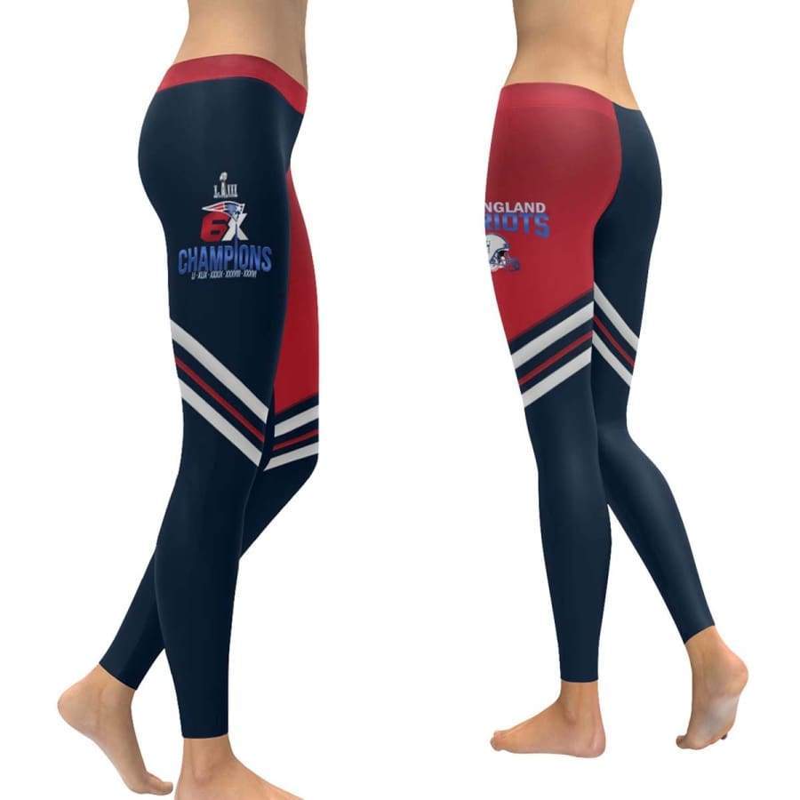 New England Patriots Leggings 3D Full Print| Super Bowl 6x Champs Yoga Pants