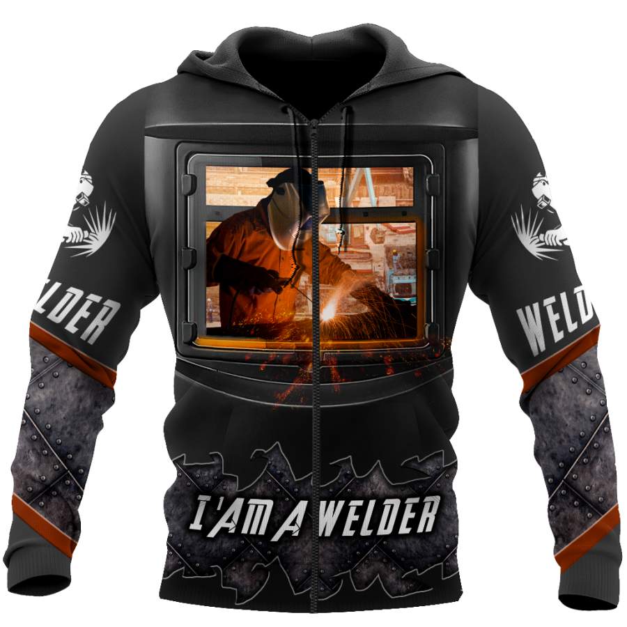 Awesome Welder All Over Printed Hoodie MEI