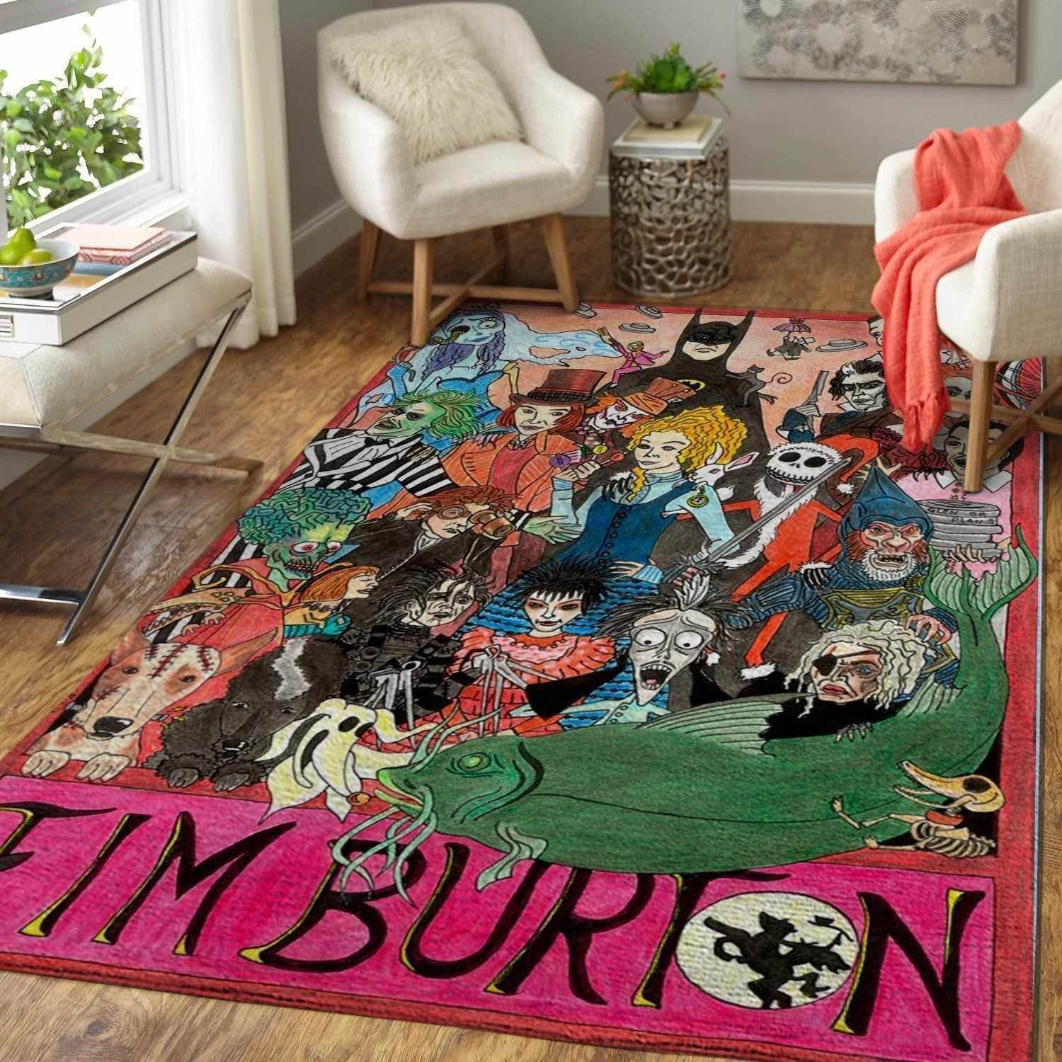 Tim Burton Characters Area  Sku 1371 Rug