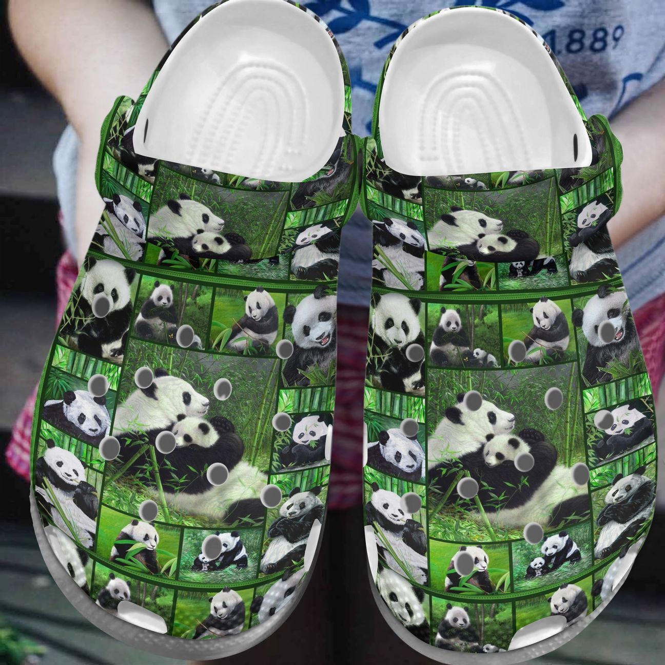 Panda Personalized Clog, Custom Name, Text, Color, Number Fashion Style For Women, Men, Kid, Print 3D Just A Girl Who Loves Pandas 1