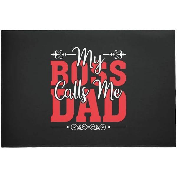 Daddy – My Boss Calls Me Dad Doormat Indoor And Outdoor Mat Entrance Rug Funny Home Decor Closing Gift Gift For Friend Family Gift Idea