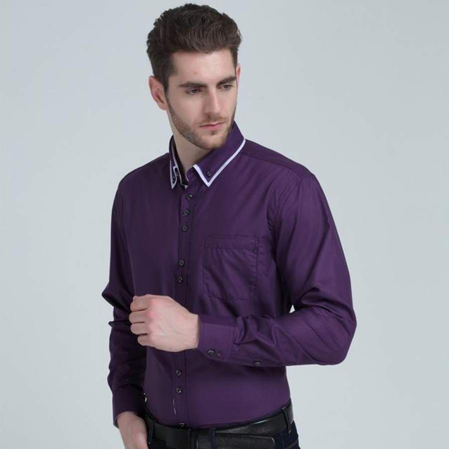 Summer Style Men Shirt Long-sleeve Slim Fit Casual Shirts Fashion Men Clothing Male