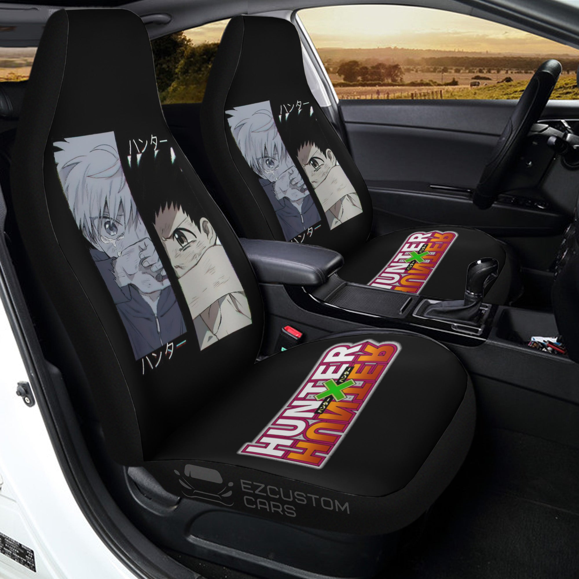 Car Seat Covers Gon And Killua Custom Hunter X Hunter Anime Car