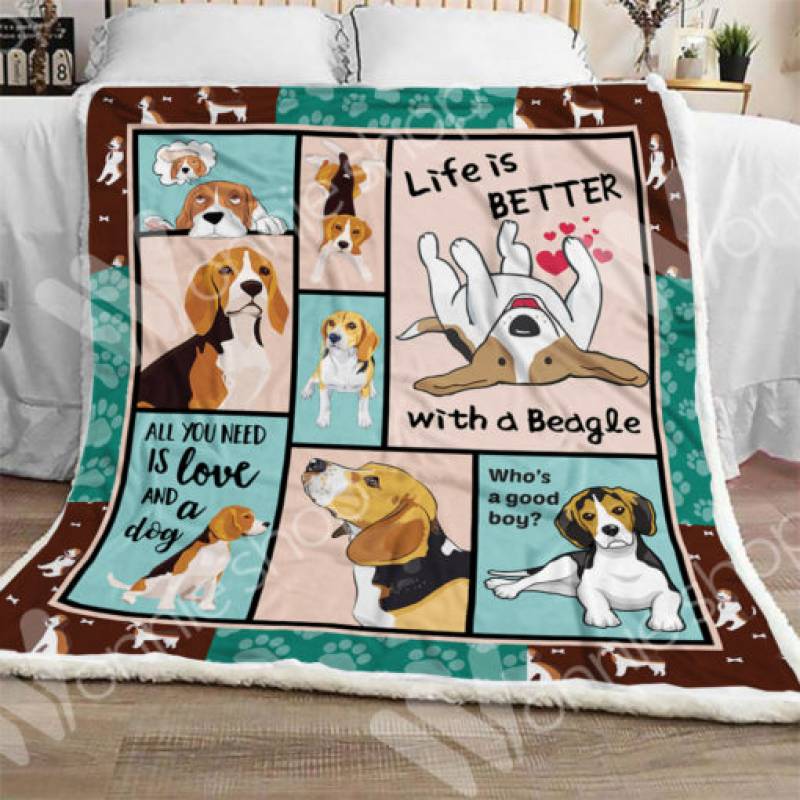 Beagle Dog Sherpa Blanket OCT1701 77O58