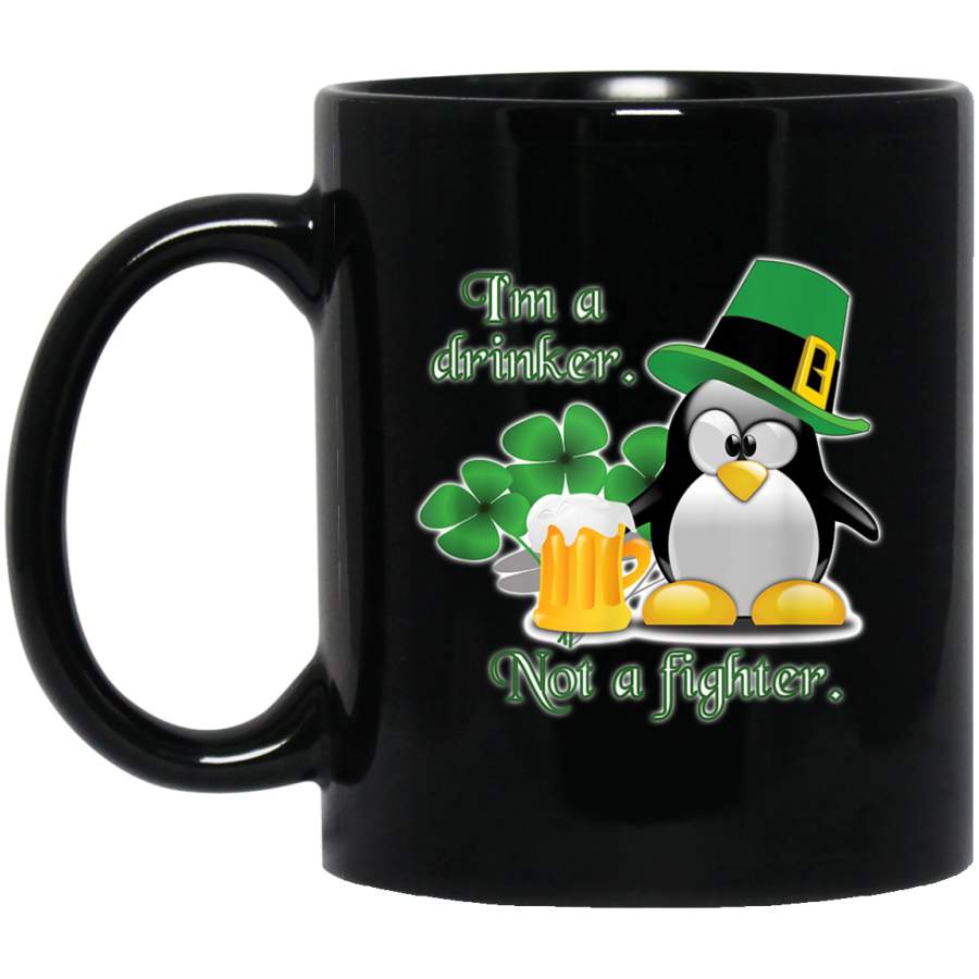 BeerDrinking Irish Penguin Mug  A Funny and Cute Desig