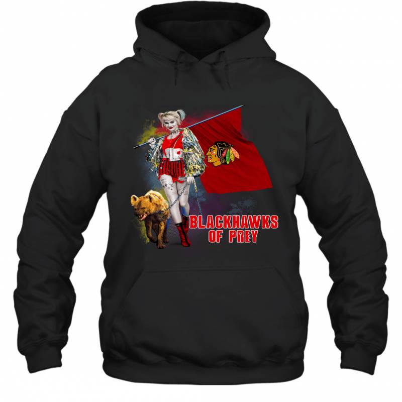 Harley Quinn flag Chicago Blackhawks Of Prey Hoodie