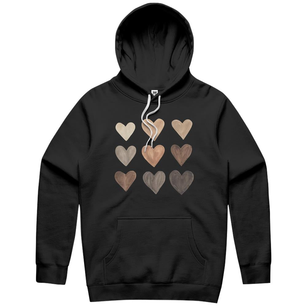 Melanin Heart Black History Pride Valentines Day Hoodie