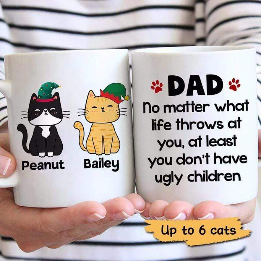 Cat Parents No Matter What Christmas Personalized Mug