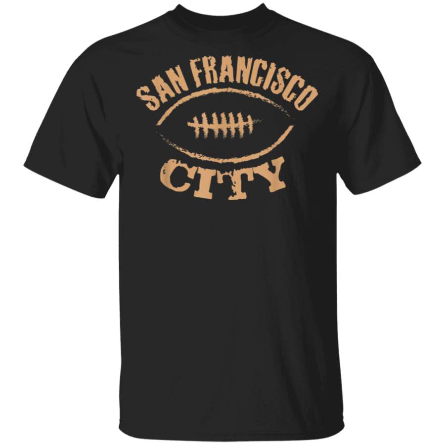 SF San Francisco City Vintage Love SF City Football TShirt