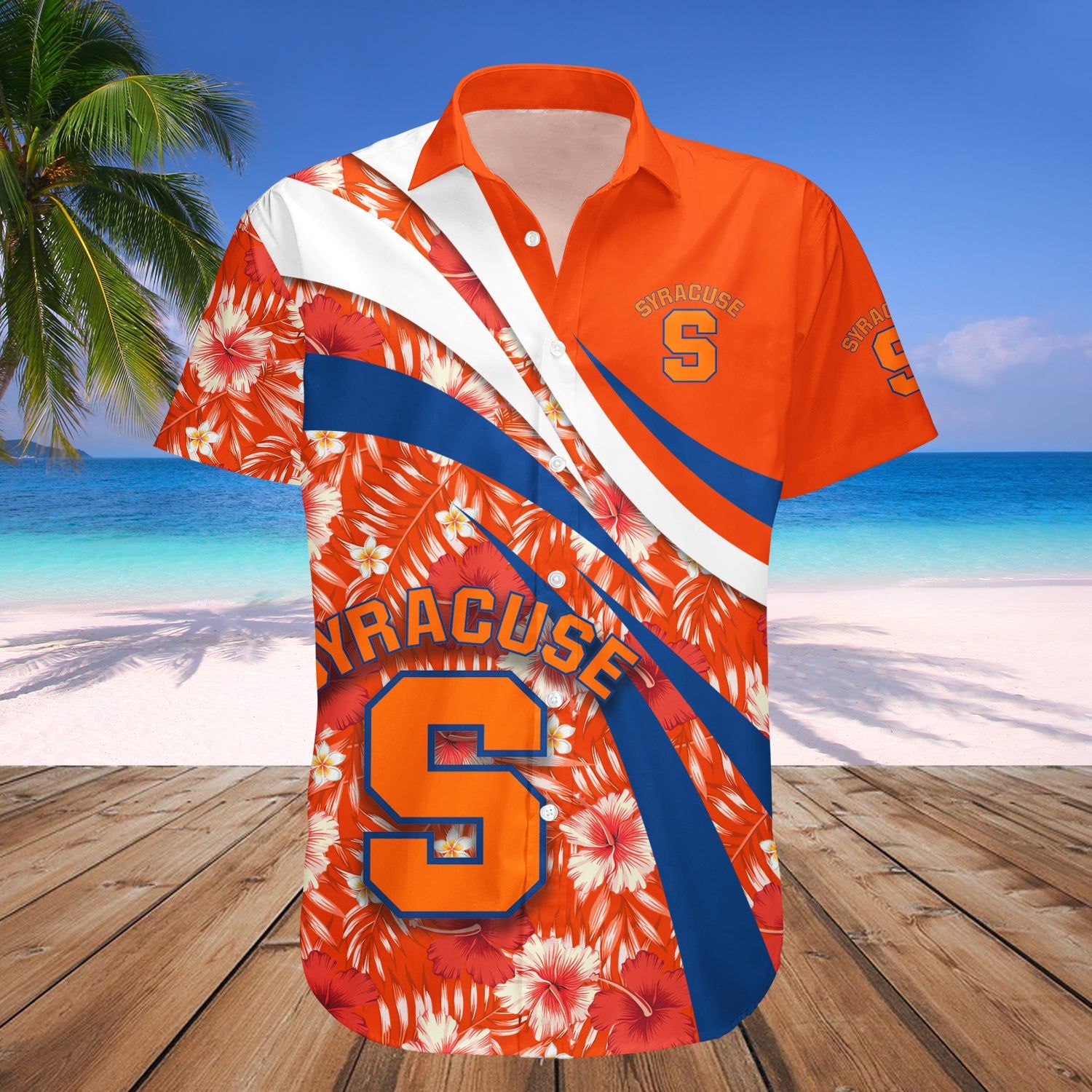 Syracuse Orange Hawaii Shirt Hibiscus Sport Style – NCCA