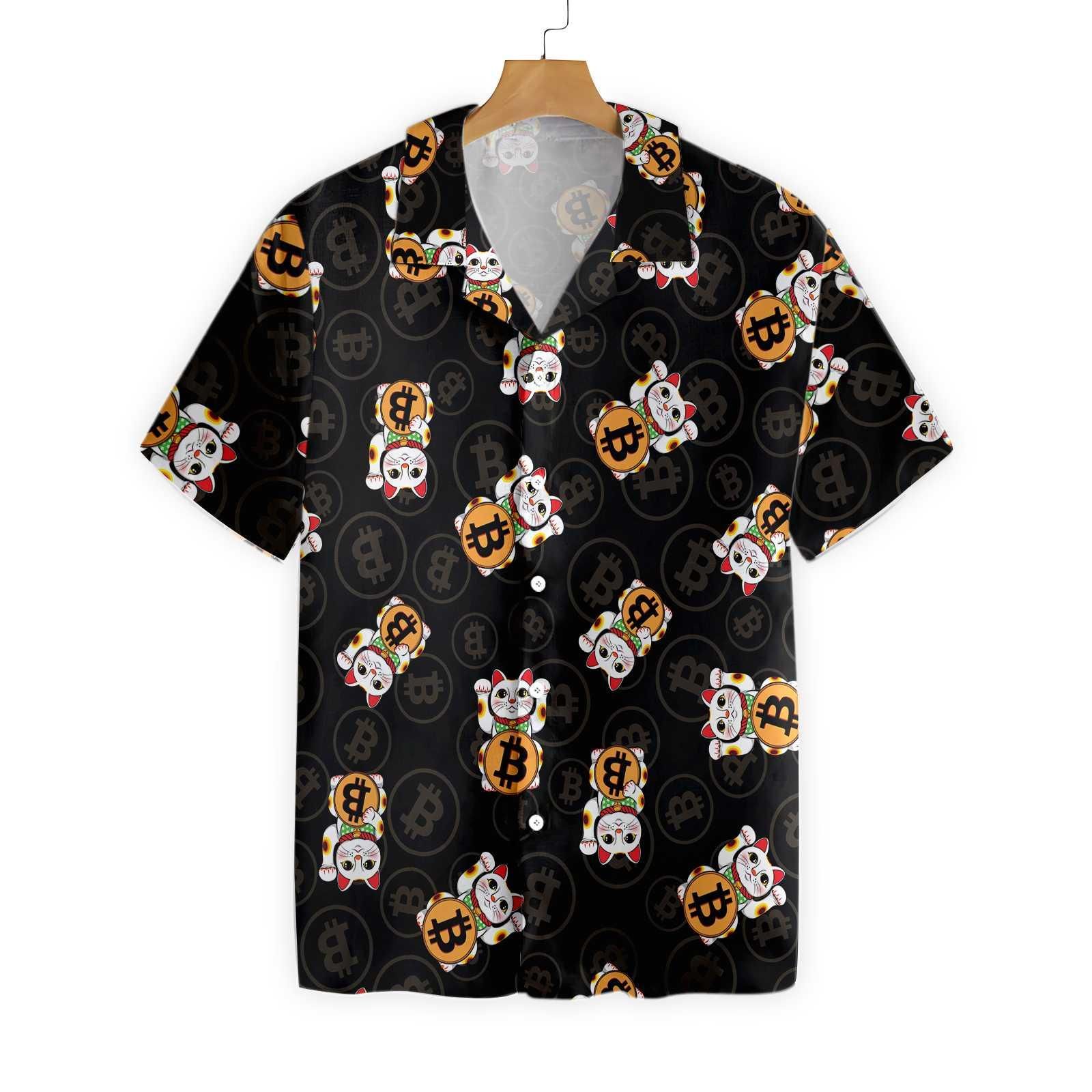 Bitcoin Lucky Cat Hawaii Shirt Ha94446