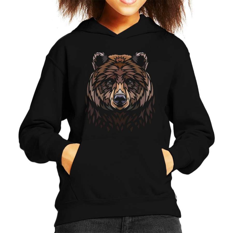 Tribal Bear Kid’s Hooded Sweatshirt