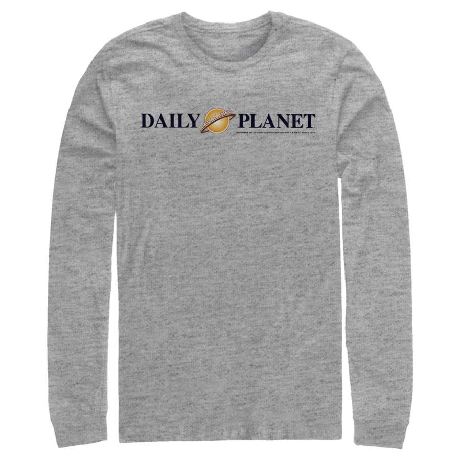 Superman Men’s Daily Planet Logo  Long Sleeve Shirt