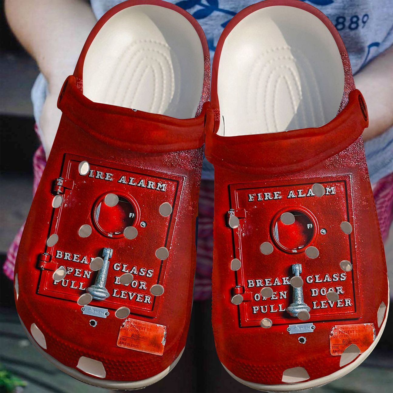 Fire Fighter Personalize Clog, Custom Name, Text, Fashion Style For Women, Men, Kid, Print 3D Fire Alarm