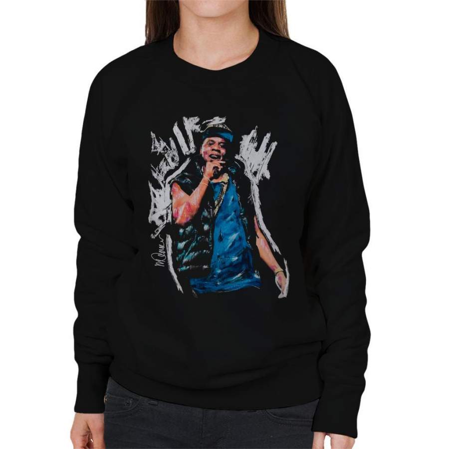 Sidney Maurer Original Portrait Of Jay Z Gilet Women’s Sweatshirt
