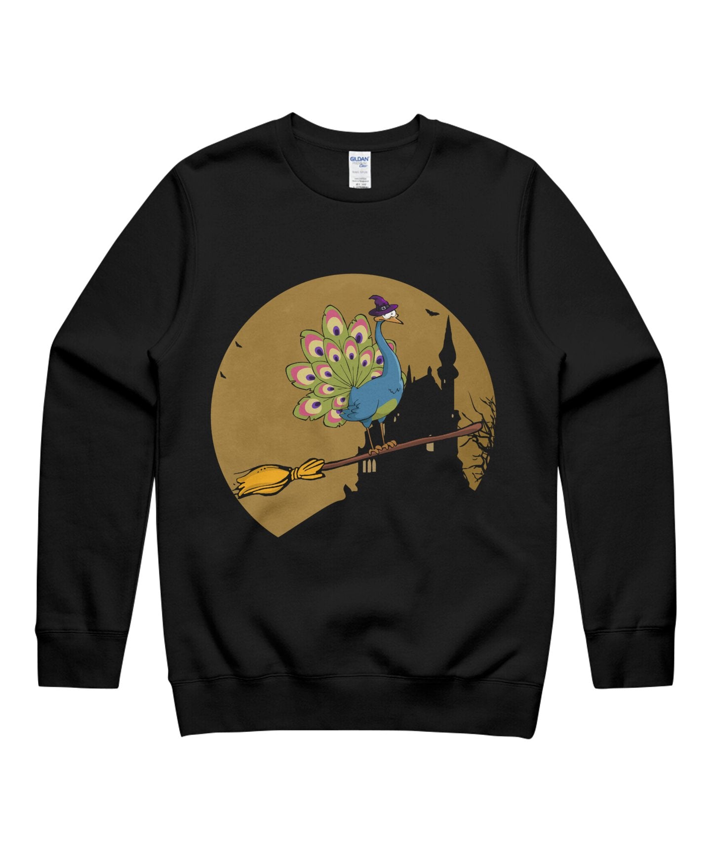 Peacock Witch Halloween Costumes Vintage October 31St Cosplay Animal Retro Day Of Dead 13Th Friday Unisex Crewneck Sweatshirt