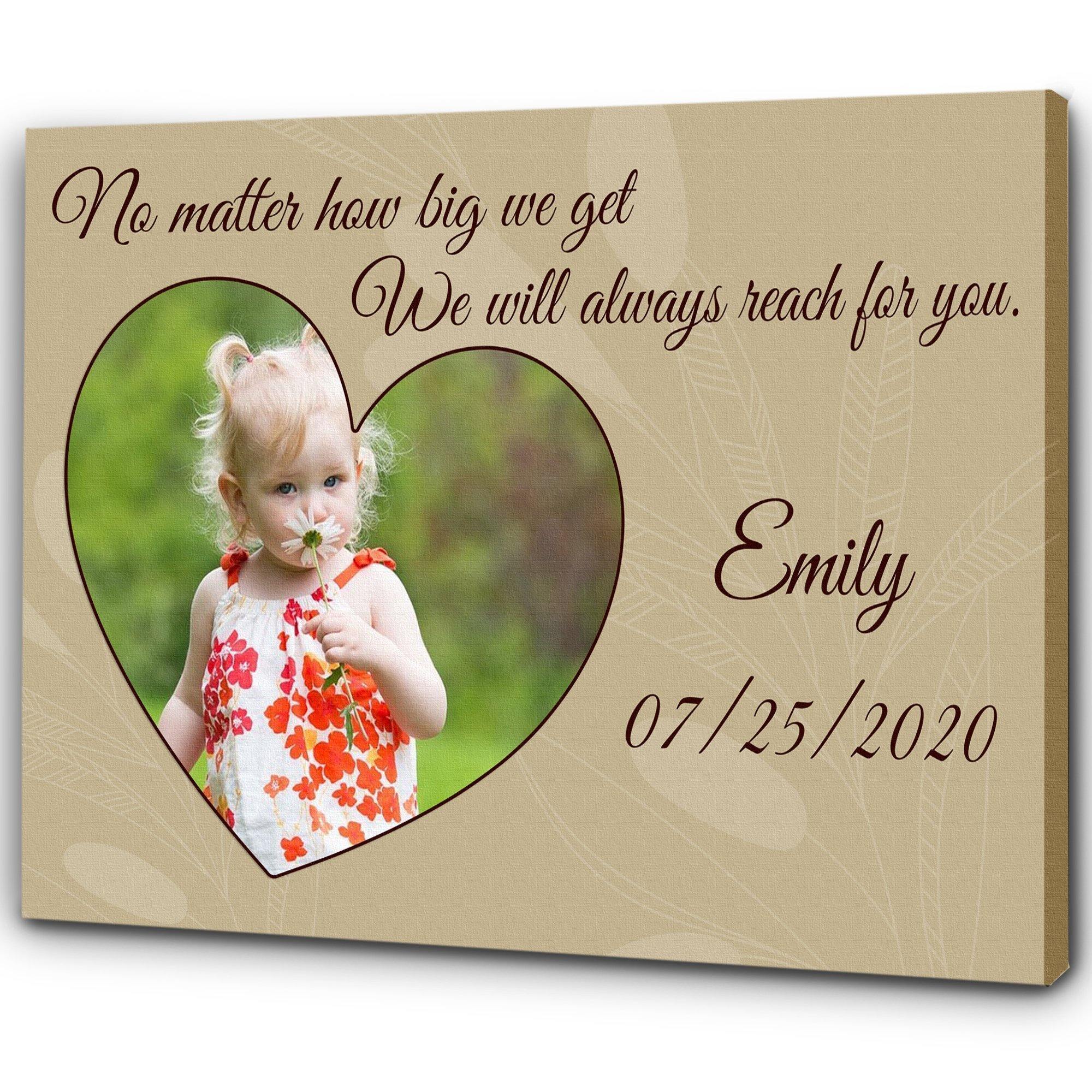 [Personalized Name, Date & Photo] We Will Always Reach For You Gift For Family Gift For Home Decor Wall Art Canvas Memorial Home Decor