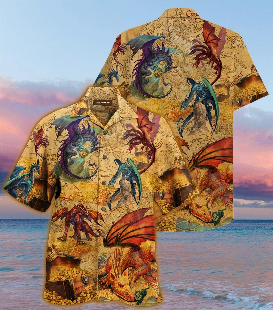 Dragon Map Hawaii Shirt Ha81778