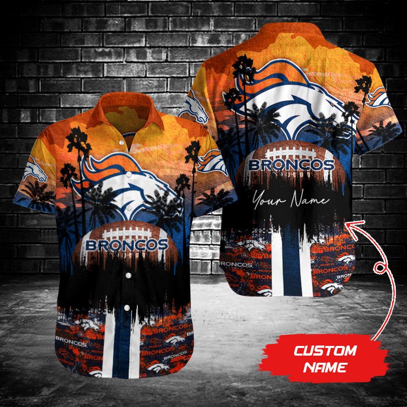 Denver Broncos Button Shirt Bg888