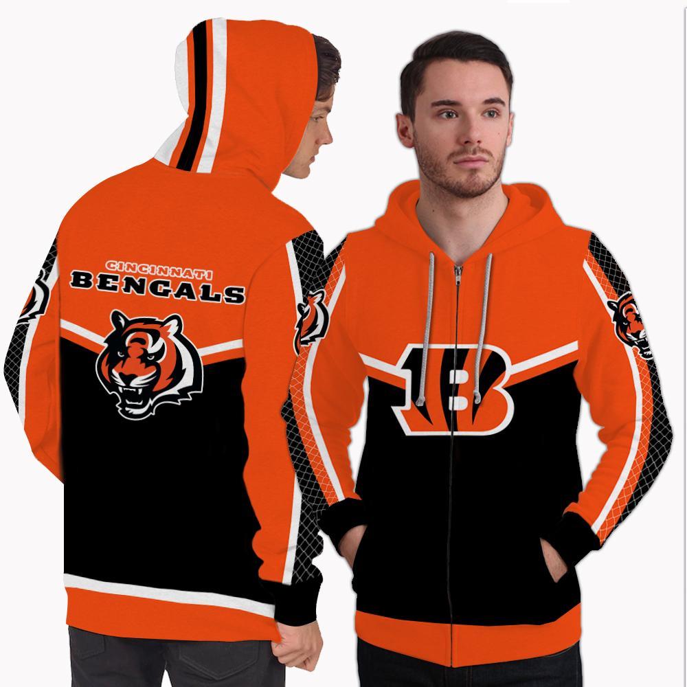 Strong Gorgeous Fitting Cincinnati Bengals Zip Hoodie