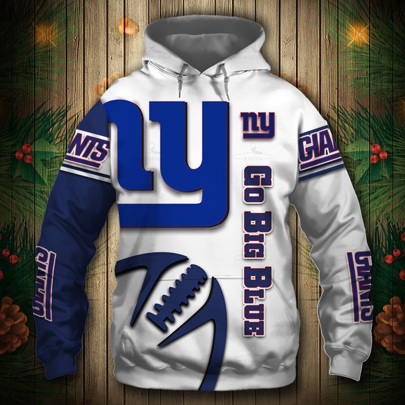 New York Giants Hoodie 3D Graphic Balls  Sweatshirt Pullover