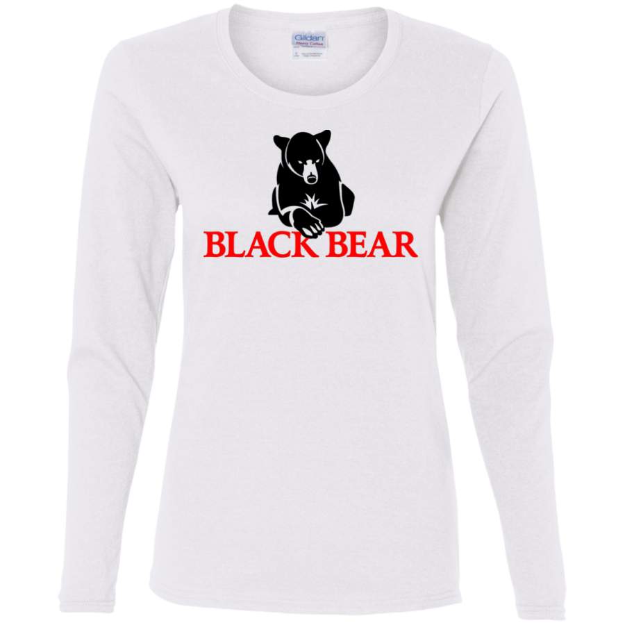 AGR Black bear Ladies’ Cotton LS T-Shirt